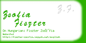 zsofia fiszter business card